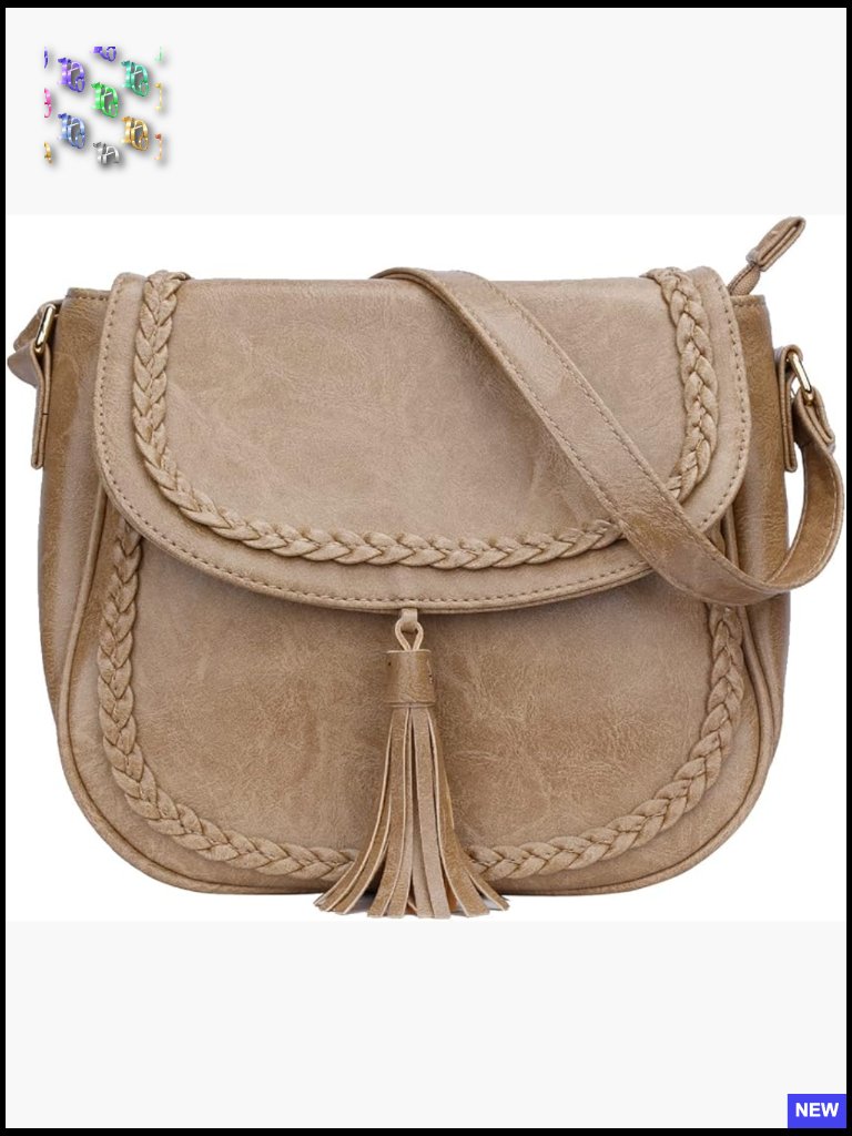 Casual Flap Saddle Crossbody Bag Purse With Tassel Vintage Chic
